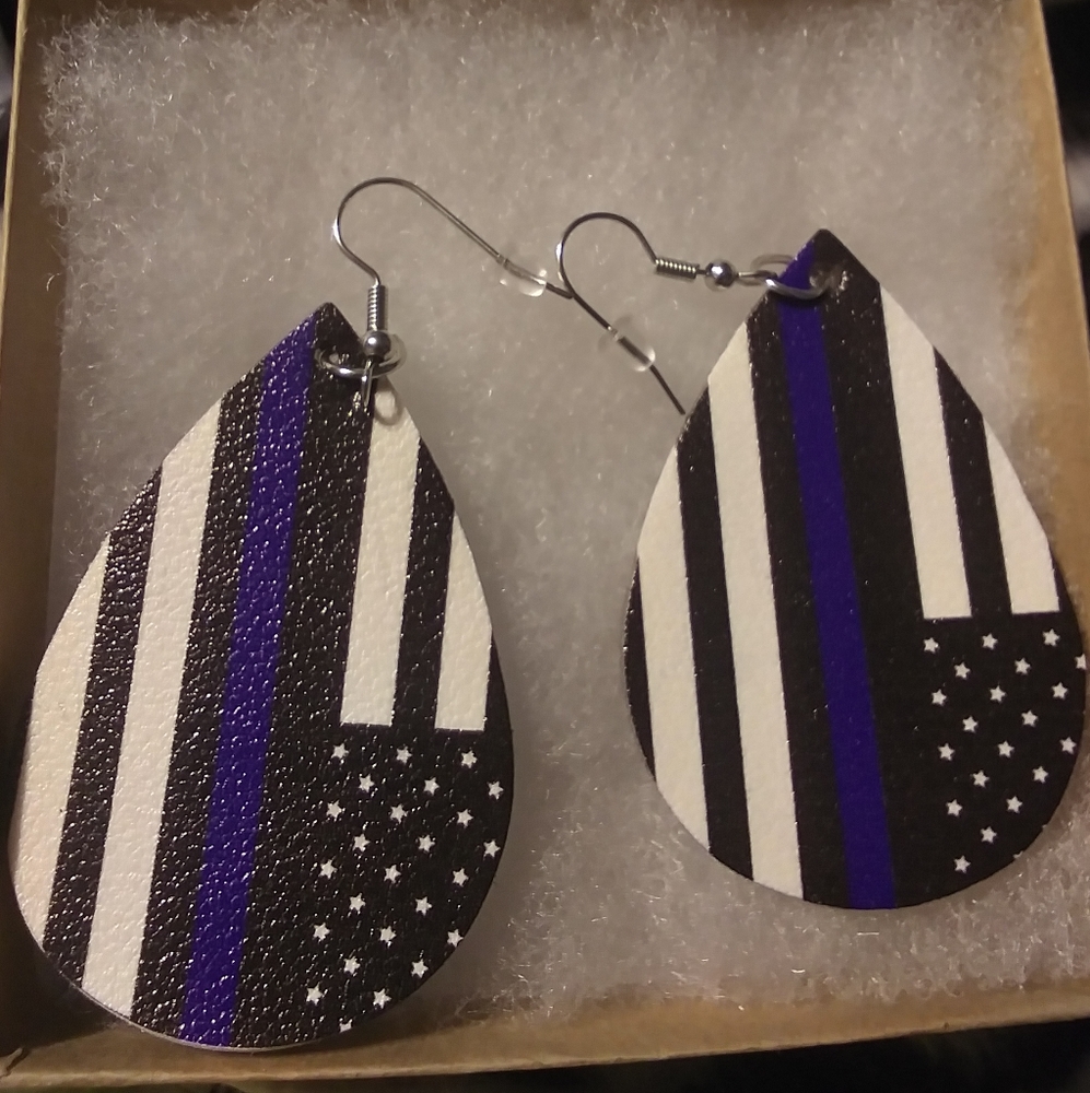 Back the Blue earrings
